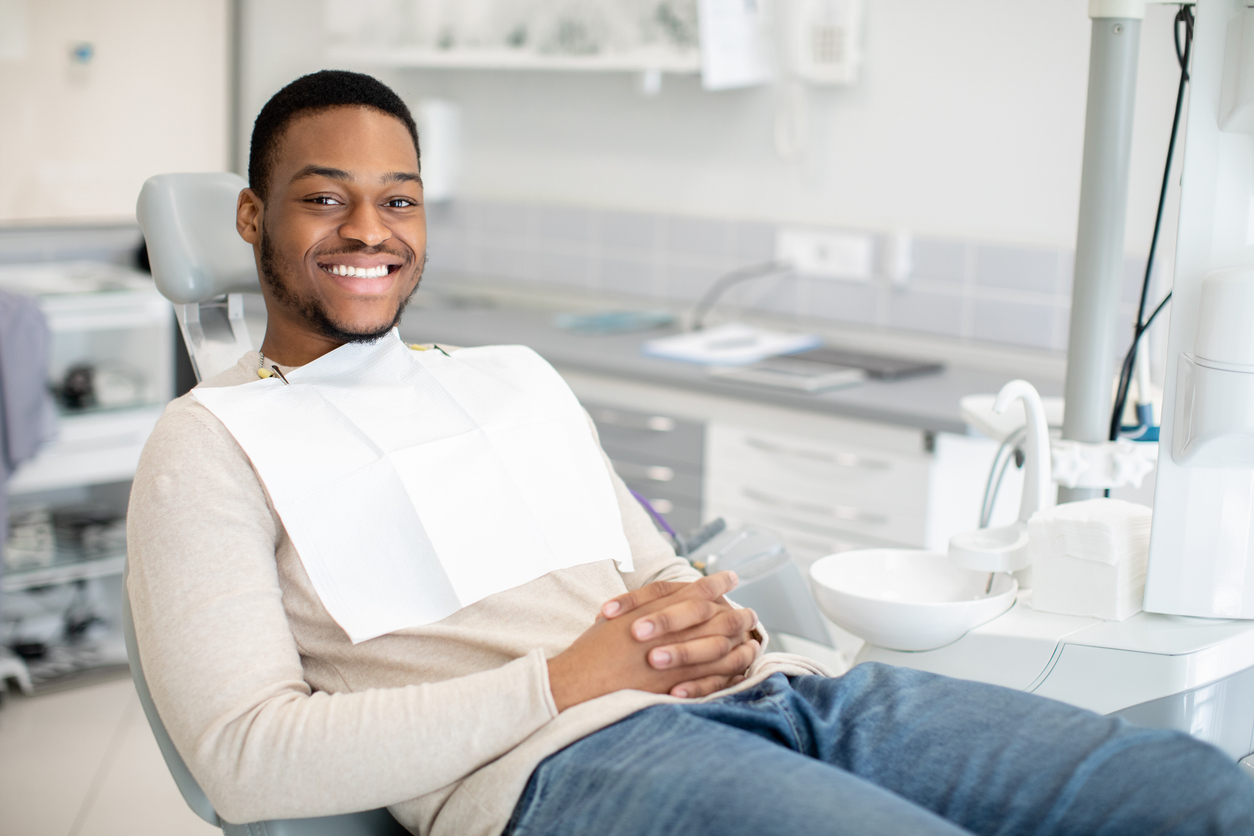 Young man ready for periodontal surgery